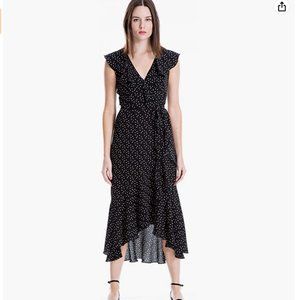 Max Studio Women's Printed Ruffle Wrap Midi Dress